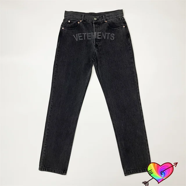 Blue VETEMENTS Black Logo Jeans 2022 