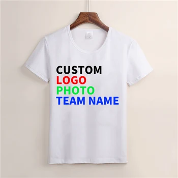 

2020 Unisex Custom Logo Printed Personalized Men T Shirts Customized solid Color Text Photo Printing Apparel advertising T-shirt