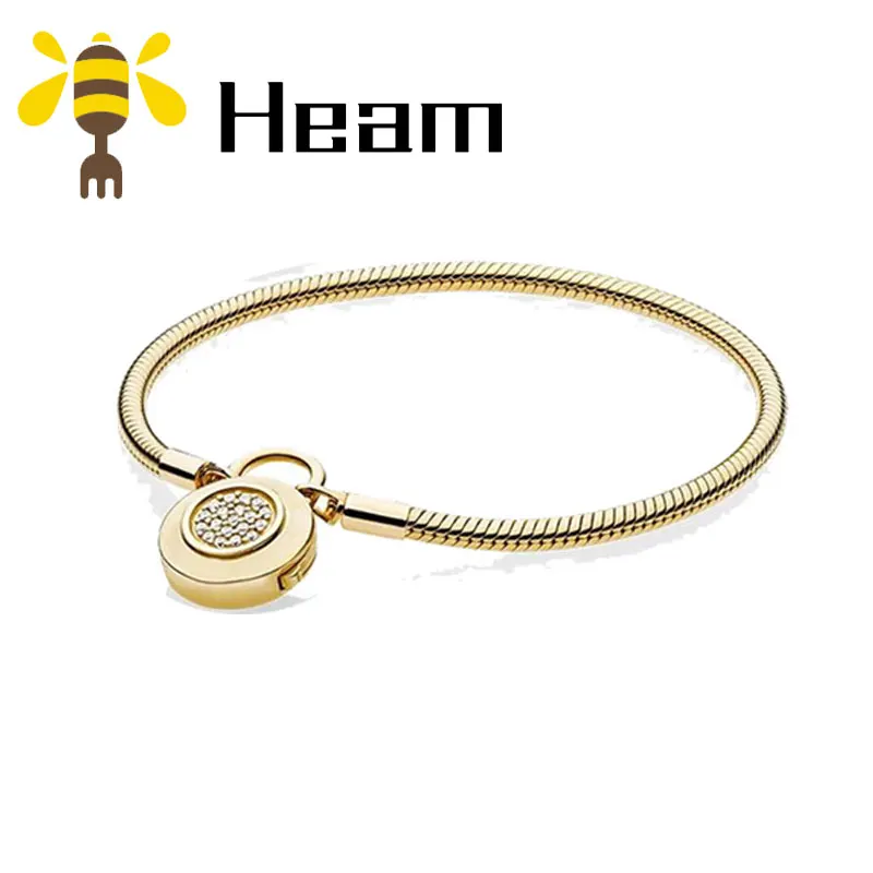 Heam, высокое качество,, Стерлинговое Серебро, 925 пробы, pan, очаровательный браслет для женщин, модный, элегантный, роскошный, сделай сам, аутентичное ювелирное изделие - Окраска металла: style 2