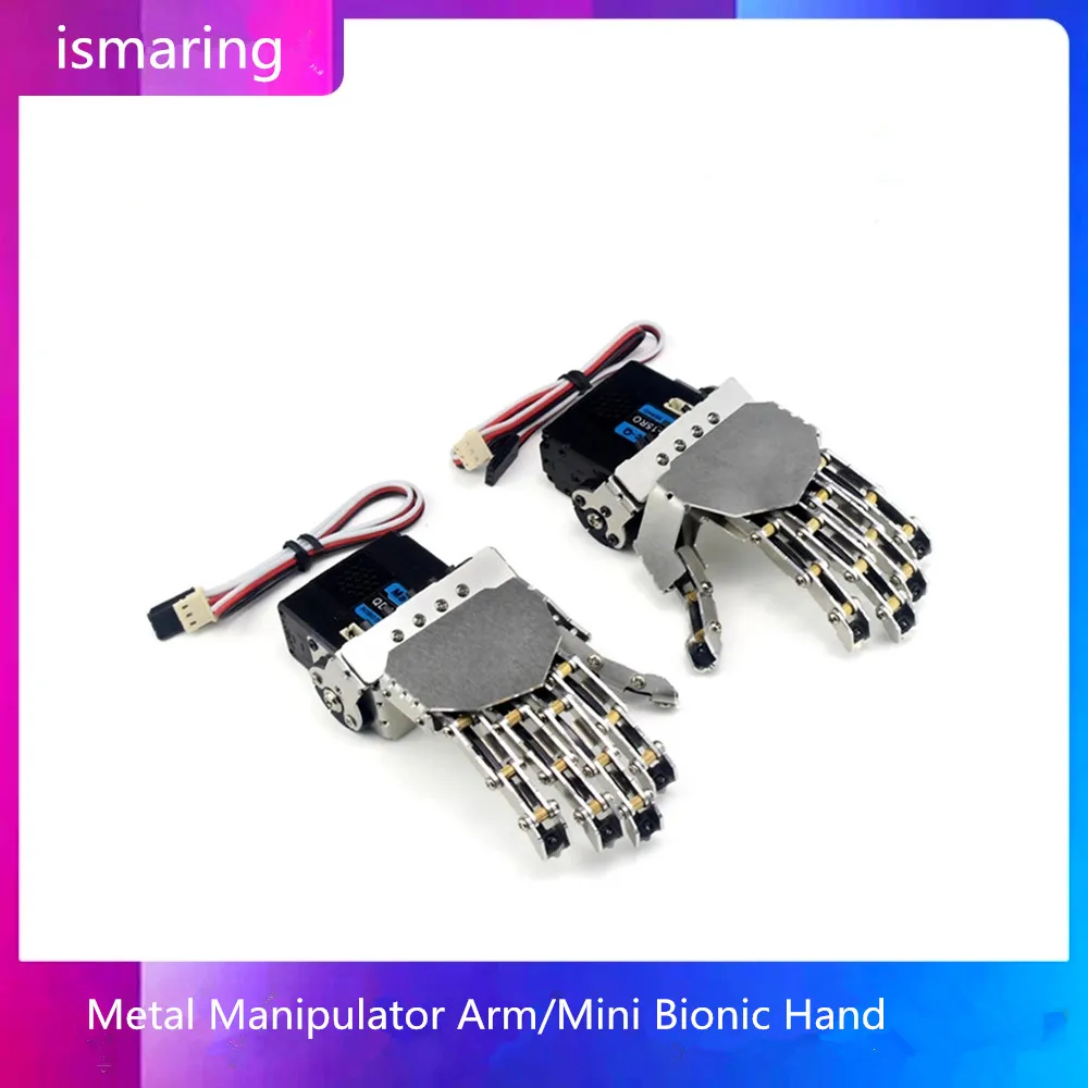 Robot Hand-Five Fingers/Metal Manipulator Arm/Mini Bionic Hand/Humanoid Arm/Gripper/Car Accessories/Left for arduino kit | Игрушки и