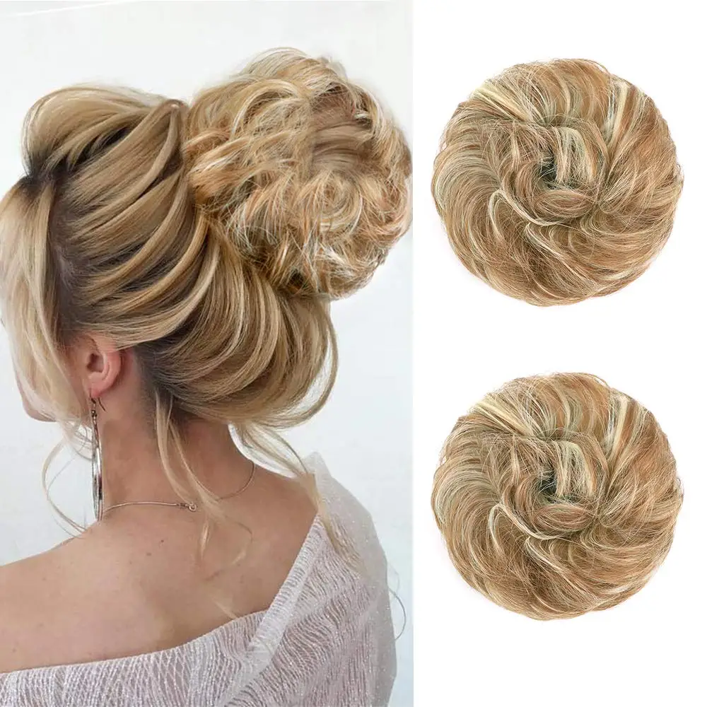 

Vigorous Hair Bun Clip Messy Bun Hair Extension Synthetic Heat Resistant Fiber 15 Colors Hair Chignon Extension For Women