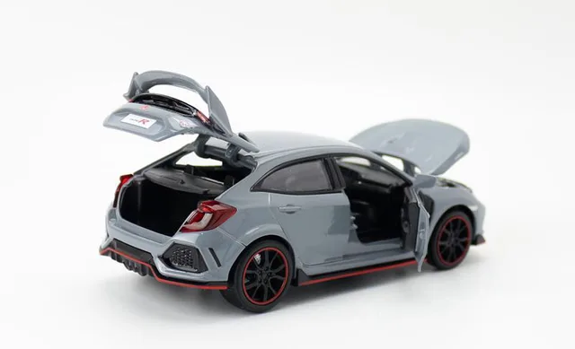 1/32 New Honda TYPE R Hatchback Model Toy Vehicle Alloy Die Cast Sound Light  Pull Back Sports Car Toys For Gifts 4