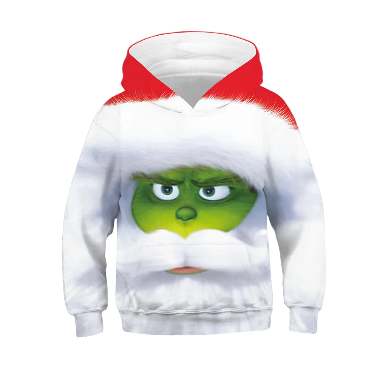 Толстовка с капюшоном с 3D принтом из фильма Grinch; детская одежда унисекс с капюшоном и длинными рукавами для мальчиков и девочек; осенние пуловеры с капюшоном для детей