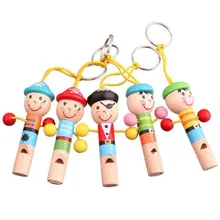 Мини ребенок Деревянный ребенок мультяшный свисток животное образовательный музыкальный инструмент, игрушка