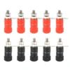 10pcs 4mm Red&Black Banana Socket Professional Binding Post Nut Banana Plug Jack Connector Nickel Plated For 4mm Banana Plug ► Photo 1/6