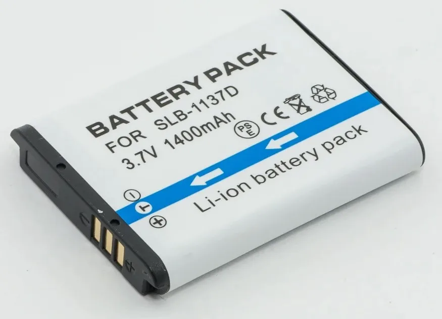 Аккумулятор SLB-1137D для фотоаппарата Samsung i100 i80 i85 L74W NV100HD NV103 NV106 HD NV11 NV24HD NV30 NV40 |