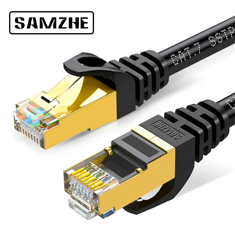 

SAMZHE Cat7 Ethernet Patch Cable - RJ45 Computer,PS2,PS3,XBox Networking LAN Cords 0.5/1/1.5/2/3/5/8/10/15/20/25/30/40/50m