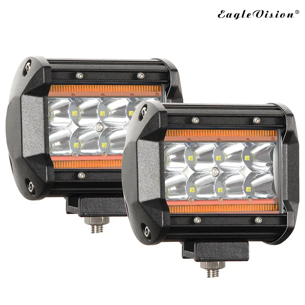

4Inch Car 120W 12000LM 6000K+8000K LED Light Bar Truck Lights Quad Row Off Road Lights for Jeep ATV UTV SUV Boat Working Bulb