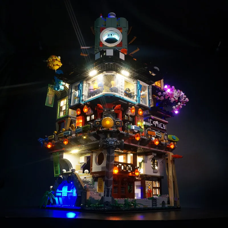 Kyglaring Set Di Illuminazione A Led Giocattoli Fai-Da-Te Per 70620 City Master Of Spinjitzu Building (Set Di Blocchi Non Inclusi)