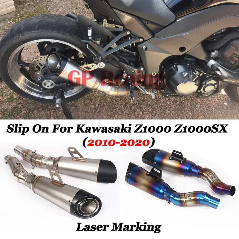 Выхлопная система для Kawasaki Z1000 ABS Z1000SX 2010 2019 углеродный глушитель мотоцикла левый