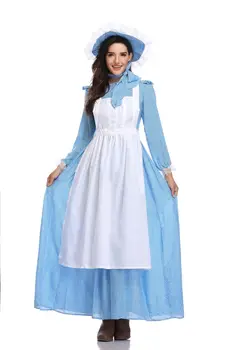 

Dancing Stage Costumes Garden Women Halloween Adult COS Fairy Tale Colonial Dress Sportswear