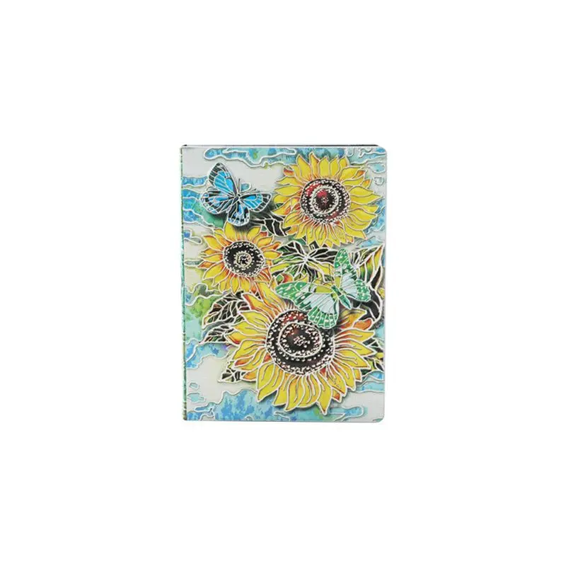 

3D Sunflower Embossed Notebook Journal Notepad Travel Diary Planner Business School Office Supplies AXYF