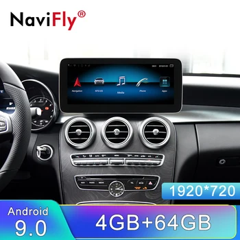 

NaviFly Car multimedia player 4GB+64GB 10.25" Android 9.0 Car gps navigation for Mercedes benz GLC Class W253 2015-2019 NTG 5.0