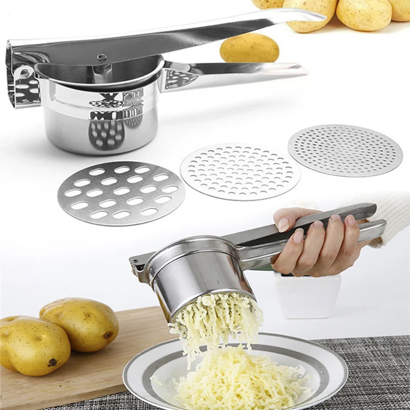 schiacciapatate professionale in acciaio inossidabile verdura e frutta utensile da cucina schiacciapatate Schiacciapatate schiacciapatate a mano per fare purè di patate 
