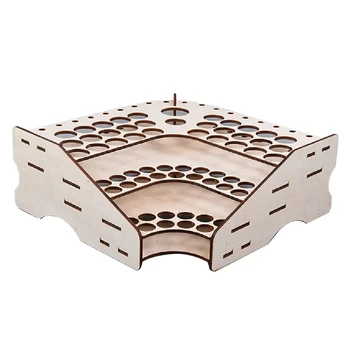 

81-Hole Wooden Paint Bottle Storage Box Color Paint Ink Brush Holder Rack Modular Holder Storage Tool