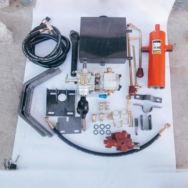 Motor tricycle modified dump hydraulic oil pump set, modified tipping bucket