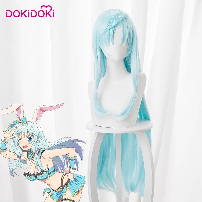 

DokiDoki Anime Cosplay Wig From Commonplace to World's Strongest Shia Haulia Cosplay Wig Anime Women Long Blue Straight Hair