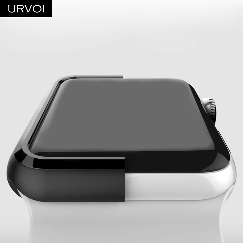 URVOI Black frame for Apple Watch series 4 3 Plastic bumper hard cover protectorfor iWatch 40 44mm slim fit Ultra-thin case_05