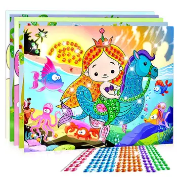 

RCtown 10 Pcs 3D Crystal Mosaics Sticker Creative Art Sticker Intelligent Development Toys Christmas Birthday Gift (Random Send)