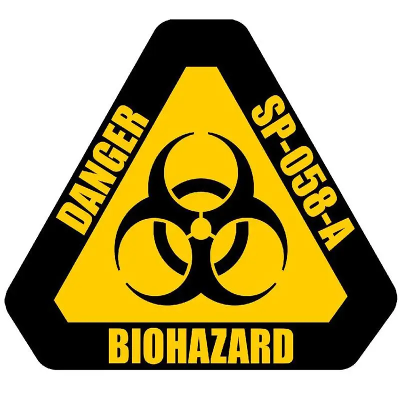 RuleMyLife 12CM*10.7CM DANGER BIOHAZARD Sign Warning Mark Personality Car Sticker Reflective Motorcycle Parts C1-7558