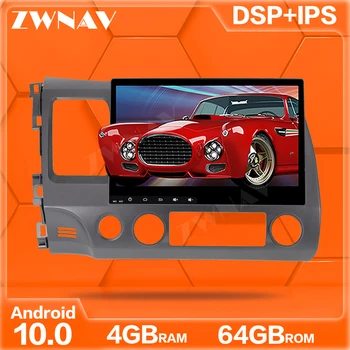 

IPS Android 10.0 4+64GB screen Car DVD Player GPS Navi For Honda Civic 8 2005-2011 Auto Radio Stereo Multimedia Player Head Unit
