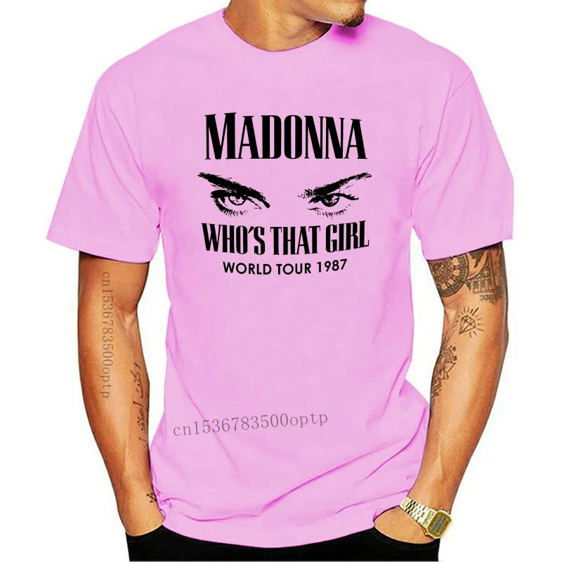 New Madonna Rock T-Shirt Men White Or Gray Customized T Shirt For Mens Casual T-Shirt Printing Short-Sleeved Men's Tshirt Clothe