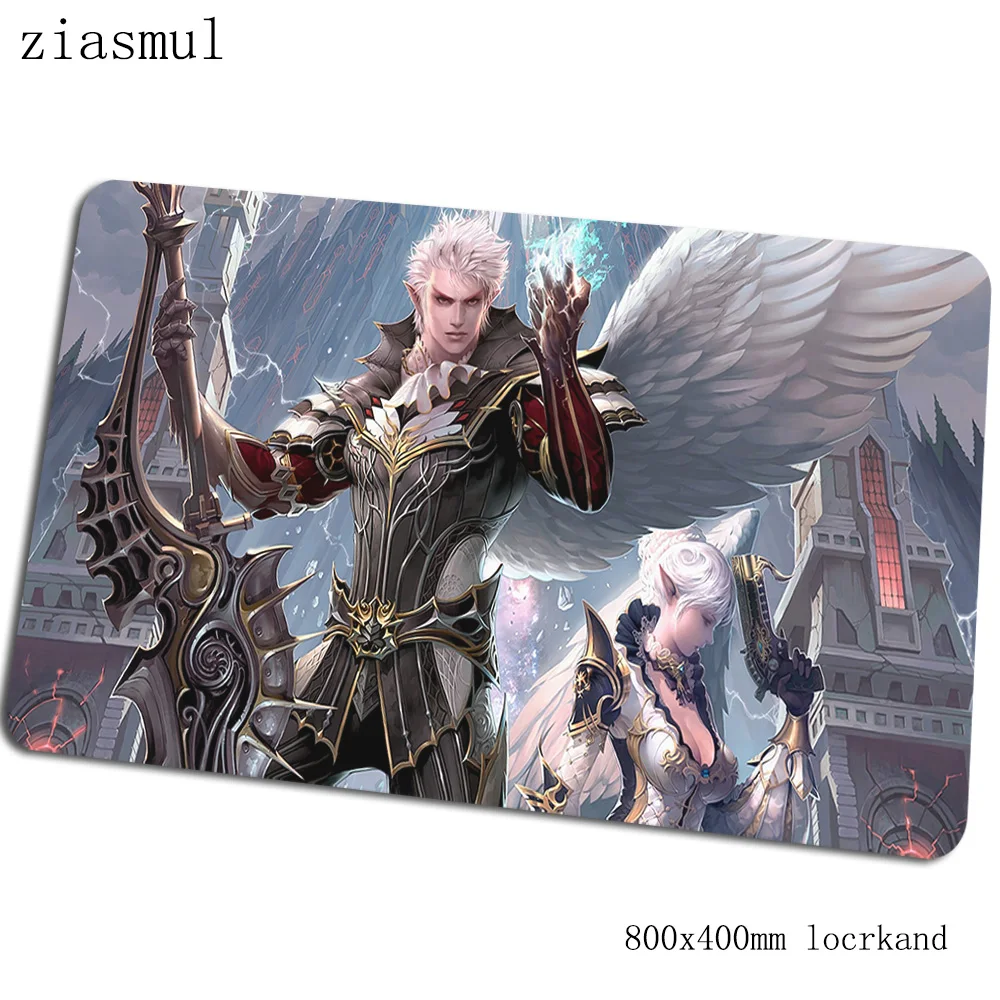 Lineage 2 коврик для мыши 80x40 см игровой коврик для мыши с изображением Аниме Толстая офисный ноутбук с алюминиевым корпусом стол коврик с обработанным краем padmouse игры pc gamer коврики - Цвет: Size 800x400x2mm