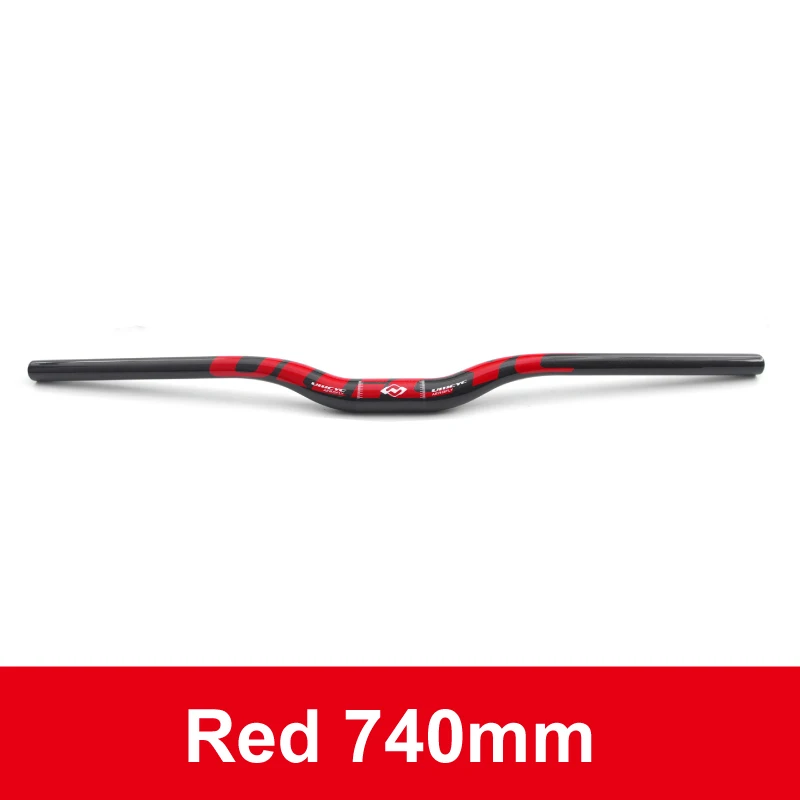 Rise 740mm Ullicyc MTB руль велосипеда красного цвета на плоской подошве/талии колеса велосипеда из углеродного волокна, руль для горного велосипеда, части 31,8*600/620/640/660/680/700/720/740 мм - Цвет: Rise 740mm