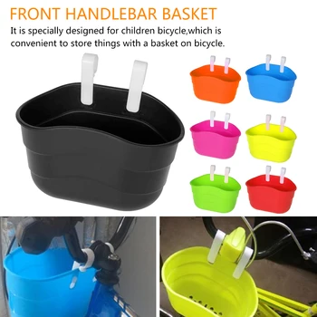 

Front handlebar basket Bicycle Basket Children Bike Front Handlebar Carrier Scooter Plastic Bicycle Basket Bike Accessories