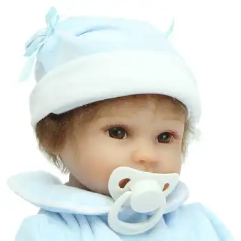 

Handmade Lifelike Silicone Vinyl Weighted Alive Doll for Toddler Children Brit 16.5" Reborn Doll Realistic Life Baby Girl Dolls