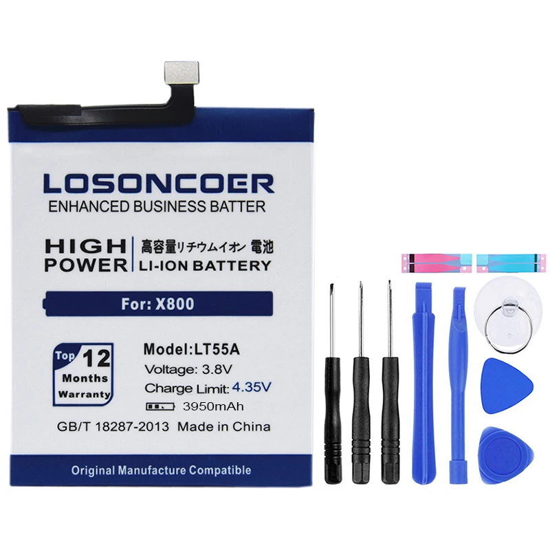 LOSONCOER 3950mAh LT55A Аккумулятор для Letv Le 1 pro X800 Le one pro X800 литий-ионные полимерные аккумуляторы+ номер отслеживания+ Подарочные инструменты