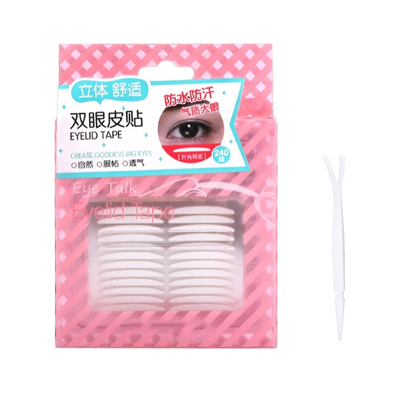 Hypoallergenic 240pcs Eyelids Stickers Double Side Self-Adhesive Natural Invisible Double Eyelid Tape - Цвет: A1