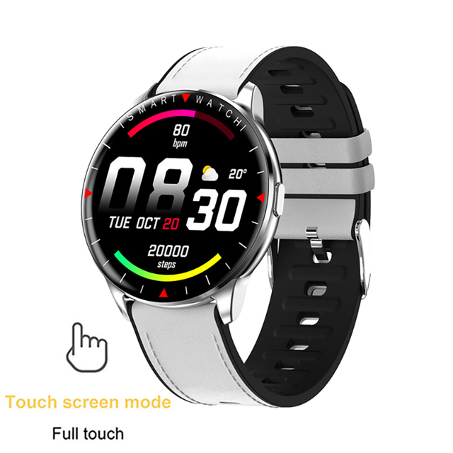 New Fashion Ladies Smart Watch Full Screen Touch IP68 Waterproof Heart Rate Monitoring Women's Watches For Android IOS+Box