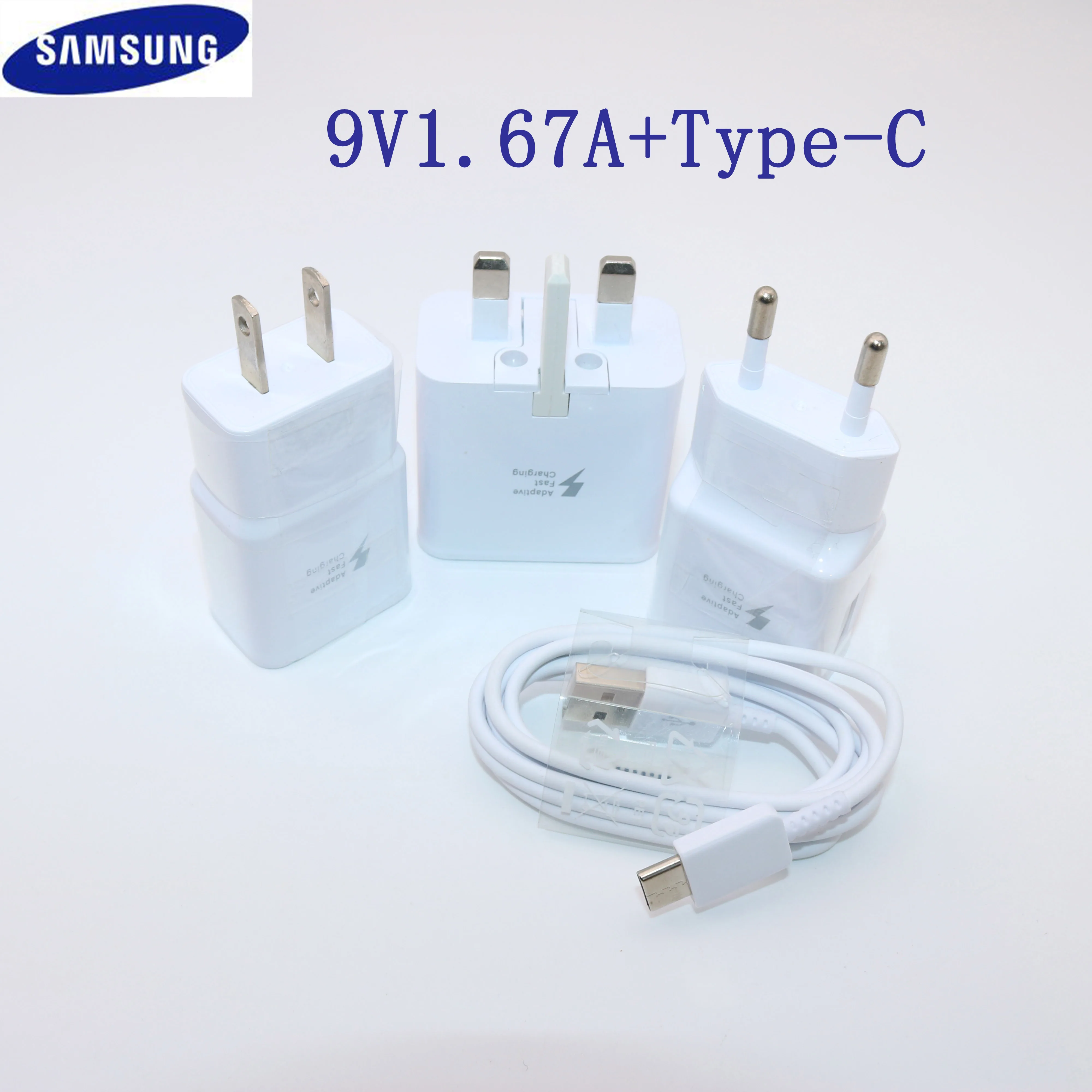 

Samsung S8 S9 Plus Fast Charger Original For Samsung Galaxy S 9 8 note 8 Adaptieve Lading 1.2 M Type C Kabel 9V1. 67A & 5V2A