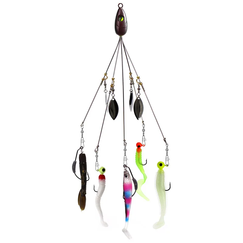 Bassdash Alabama Rig приманки, 21,5 см, 18 г, рыболовный крючок, аксессуары для групповых атак, джиг-голова, крючком Мягкая приманка, рыба, набор из 11 штук