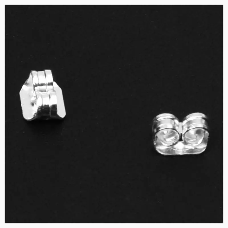 Сережки из хирургической стали среднего серебра, 100 шт