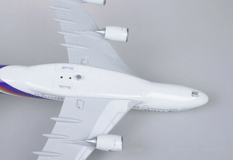 46 см самолет 1/160 тайская авиация Passanger самолет A380 с светильник самолет Смола Модель самолета игрушка литой самолет игрушки
