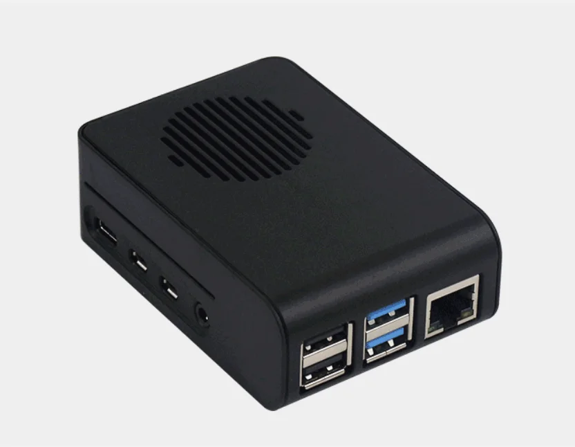Black Для Raspberry Pi 4 чехол ABS чехол корпус с светодиодный вентилятор охлаждения с бликами для Raspberry Pi 4 Модель B Pi4 RPi4 Чехол Коробка - Цвет: Black