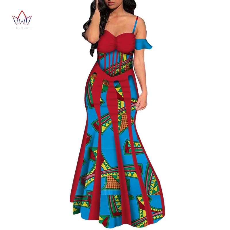Sexy Sleeveless Strap Dresses for Women Party Wedding Casual Date Dashiki African Women Dresses African Dresses for Women WY5693