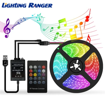 

LED 20Key Music Controller Strip Light RGB5050 Music Light Strip Set USB Powered Colorful Light Strip Set Home Atmosphere Light