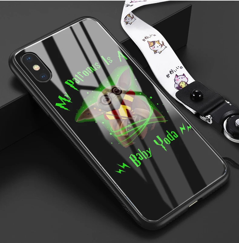 Забавный ребенок Йода на заказ мягкий силиконовый чехол из закаленного стекла для телефона для apple iPhone 6 6s 7 8 Plus X XR XS 11 Pro Max для samsung s9 - Цвет: 24336