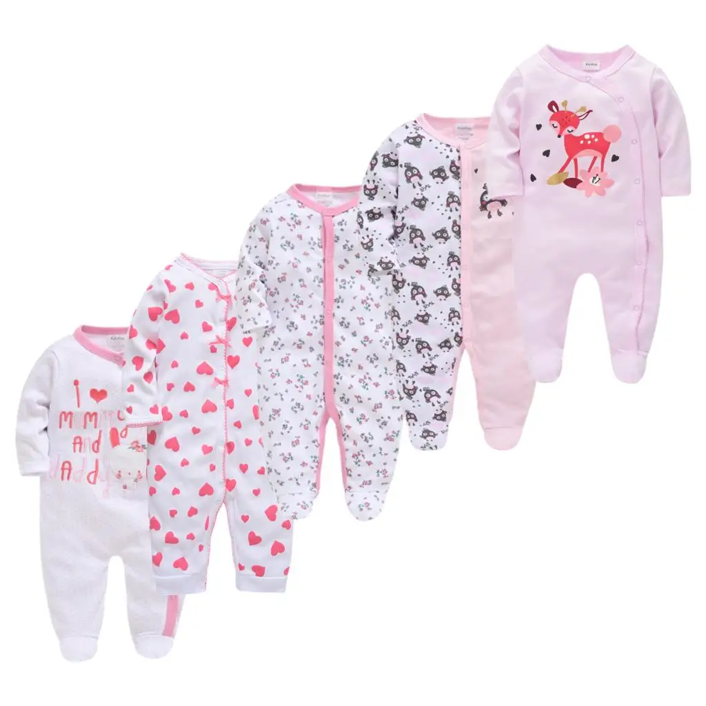 

5pcs Roupas bebe de Baby Girl Boy Pijamas bebe fille Cotton Breathable Soft ropa bebe Newborn Sleepers Baby Pjiamas