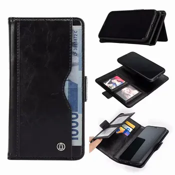 

Retro Leather Purse Case For iPhone 11 Pro X XR XS Max Luxury Magneti Card Holder Wallet Cover For iPhone 8 7 6 6S Plus