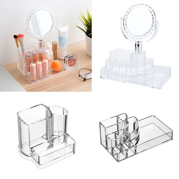 

New Acrylic Make Up Storage Holder Makeup Organizer Storage Box Cosmetic Box Lipstick Jewelry Box Case Holder Display Stand