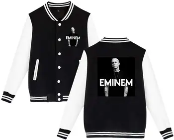

Eminem Women's Mens Unisex Casual Style Hoodie Baseball Uniform Jacket Coat Sport Sweater Sweatshirt men women