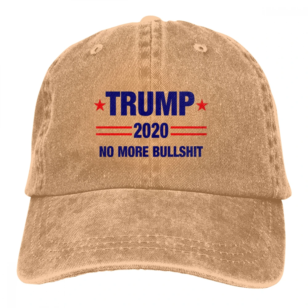 Trump не больше чушь Casquette натуральный унисекс Мужские Женские джинсовые бейсболка с ремешком кепки Регулируемый Гольф папа шляпа