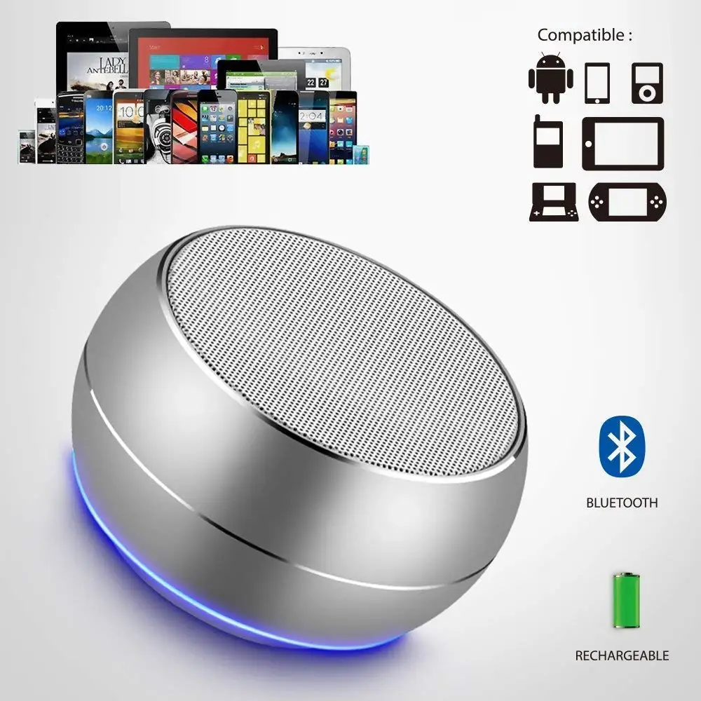 Bluetooth-колонки с микрофоном, функцией громкой связи, встроенным микрофоном, усиленными басами для iPhone, iPad, BlackBerry, samsung и т. д