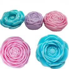 3 вида мыло в форме цветка Плесень Роза цветочная форма для мыла Пион цветок силиконовая форма