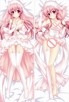 

Anime Mirai Nikki Dakimakura Cover Character Yuno Gasai Bolster Case Future Diary Hugs Body Pillow Case
