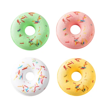

1pcs Bath Salt Balls Body Cleaner Multi-color Donut Modeling Spa Essential Oils Bath Bomb Kit Moisturizing Dry Skin